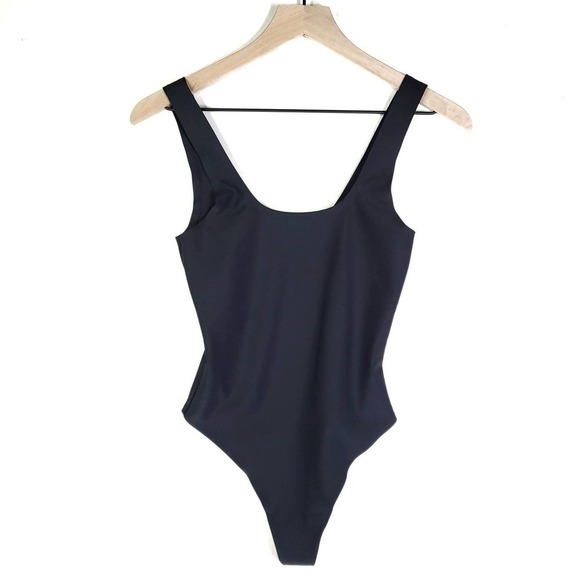 Parade Sleeveless Bodysuit‎ XS Black Thong Scoop Neck Tank - Picture 3 of 10
